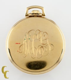 Waltham Colonial R Open Face 14 Karat Yellow Gold Vintage Pocket Watch