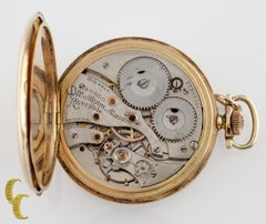Waltham Colonial Series Open Face 14 Karat Gold Pocket Watch 14s 19 Jewel