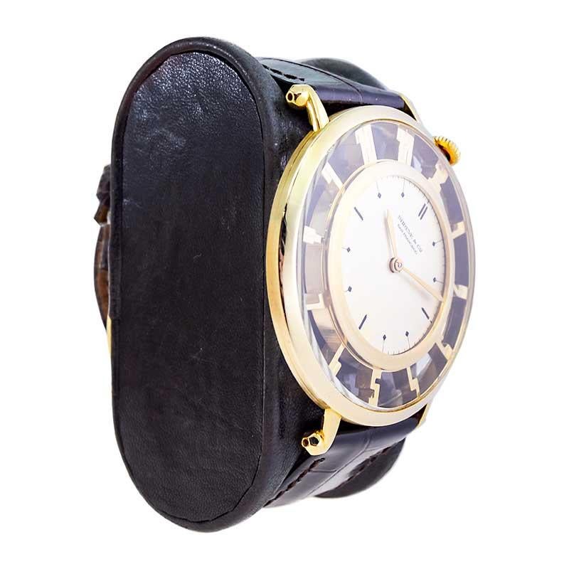 Waltham for Shreve & Co. Yellow Gold Art Deco Pocket Wristwatch from 1935 For Sale 6