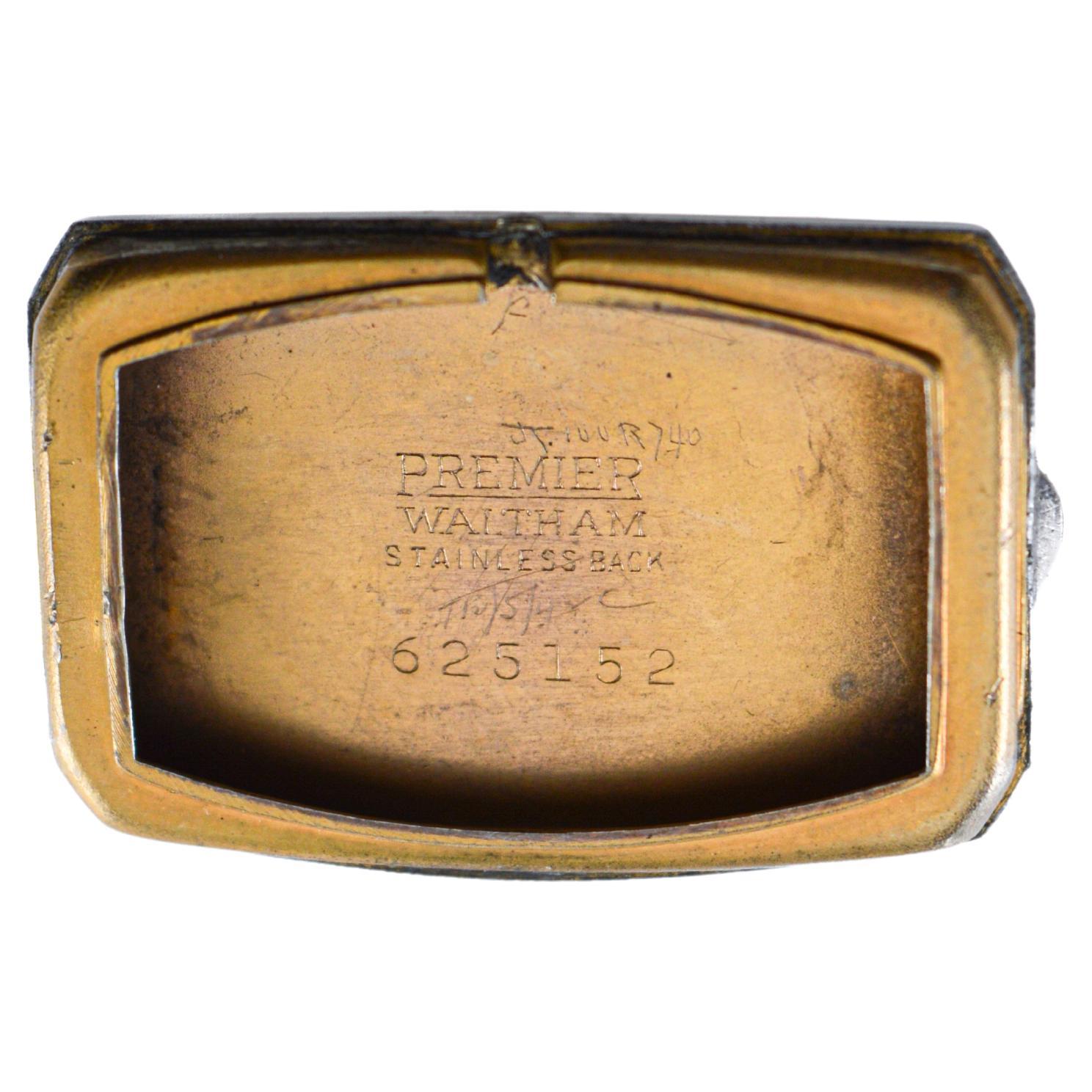 Waltham Goldgefüllte Art-Déco-Uhr in Tonneau-Form mit originalem Zifferblatt  im Angebot 7