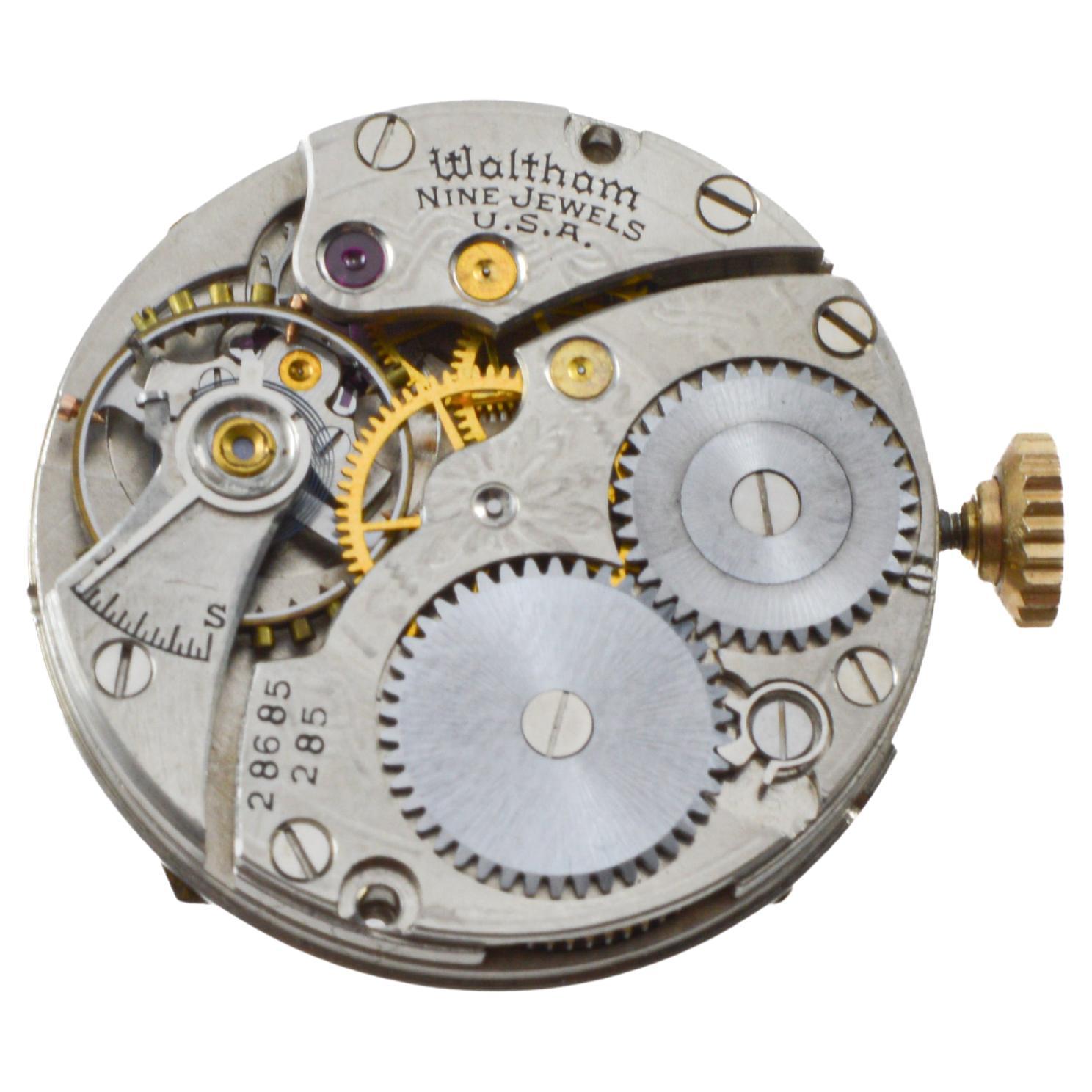 Waltham Gold Filled Art Deco Tortue Shaped Watch circa 1934 10