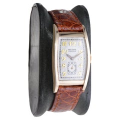 Waltham Gold Filled Art Deco Tortue with Breguet Engine Turned Dial from 1939