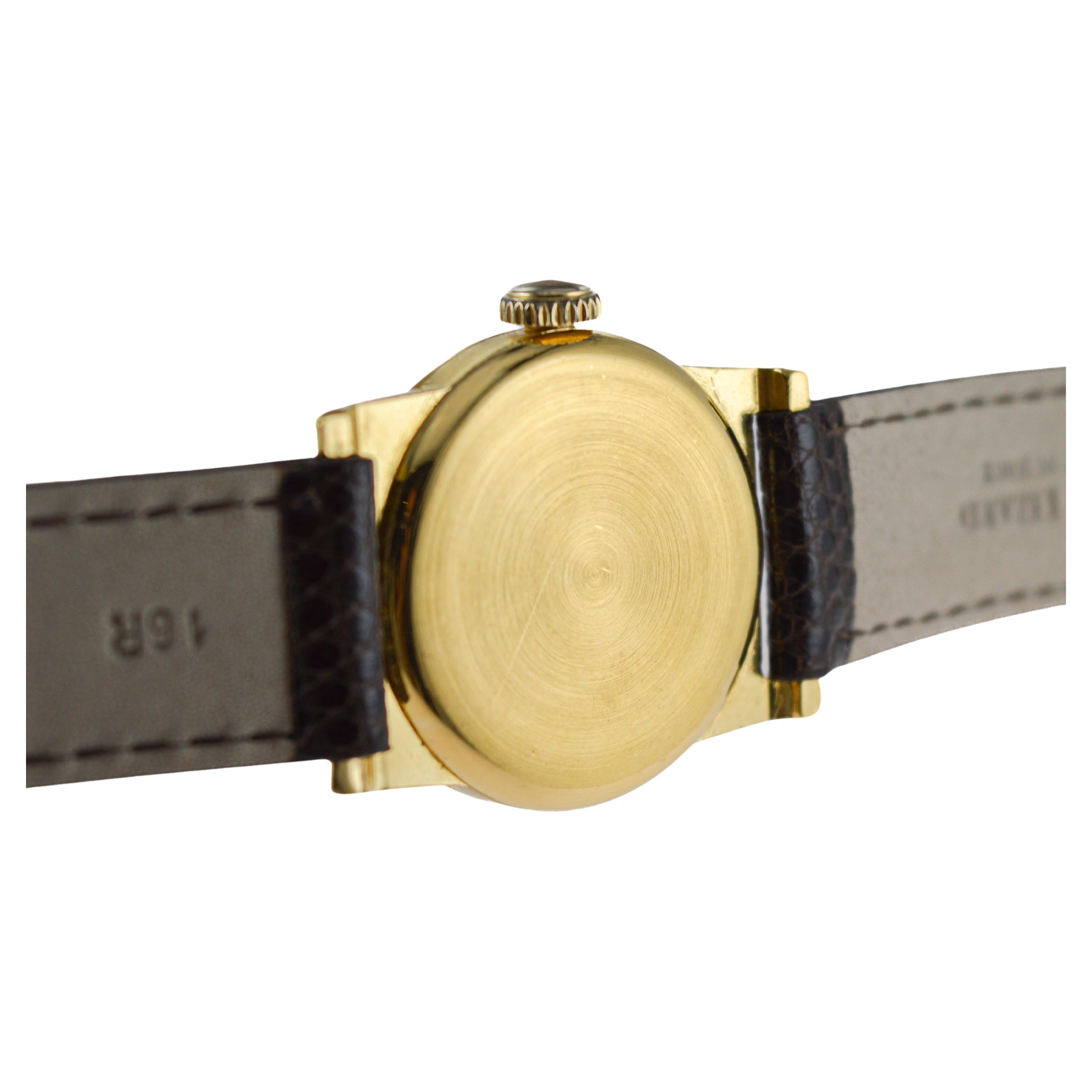 Waltham Gold Filled Art Deco Watch circa 1925 with Original Dial and Strap For Sale 12