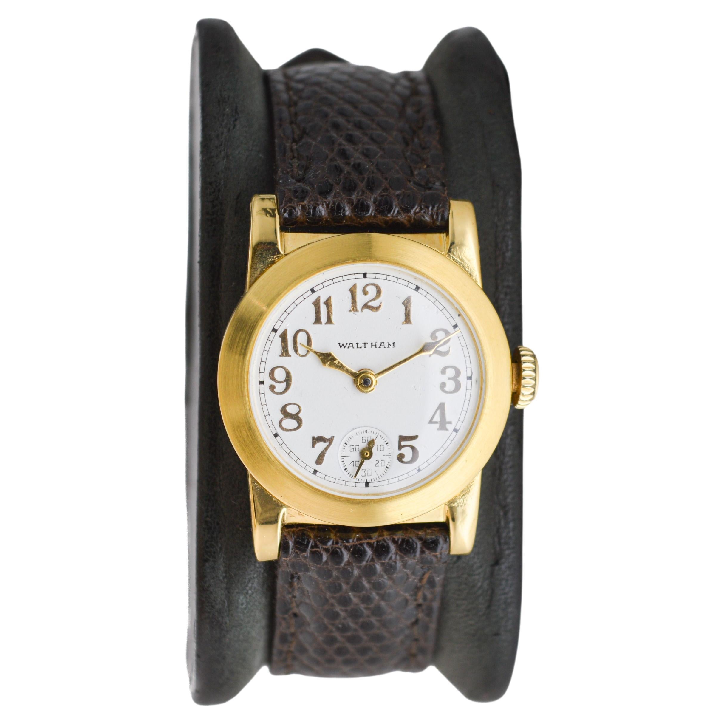 Montre Art déco Waltham, circa 1925, avec cadran et bracelet d'origine