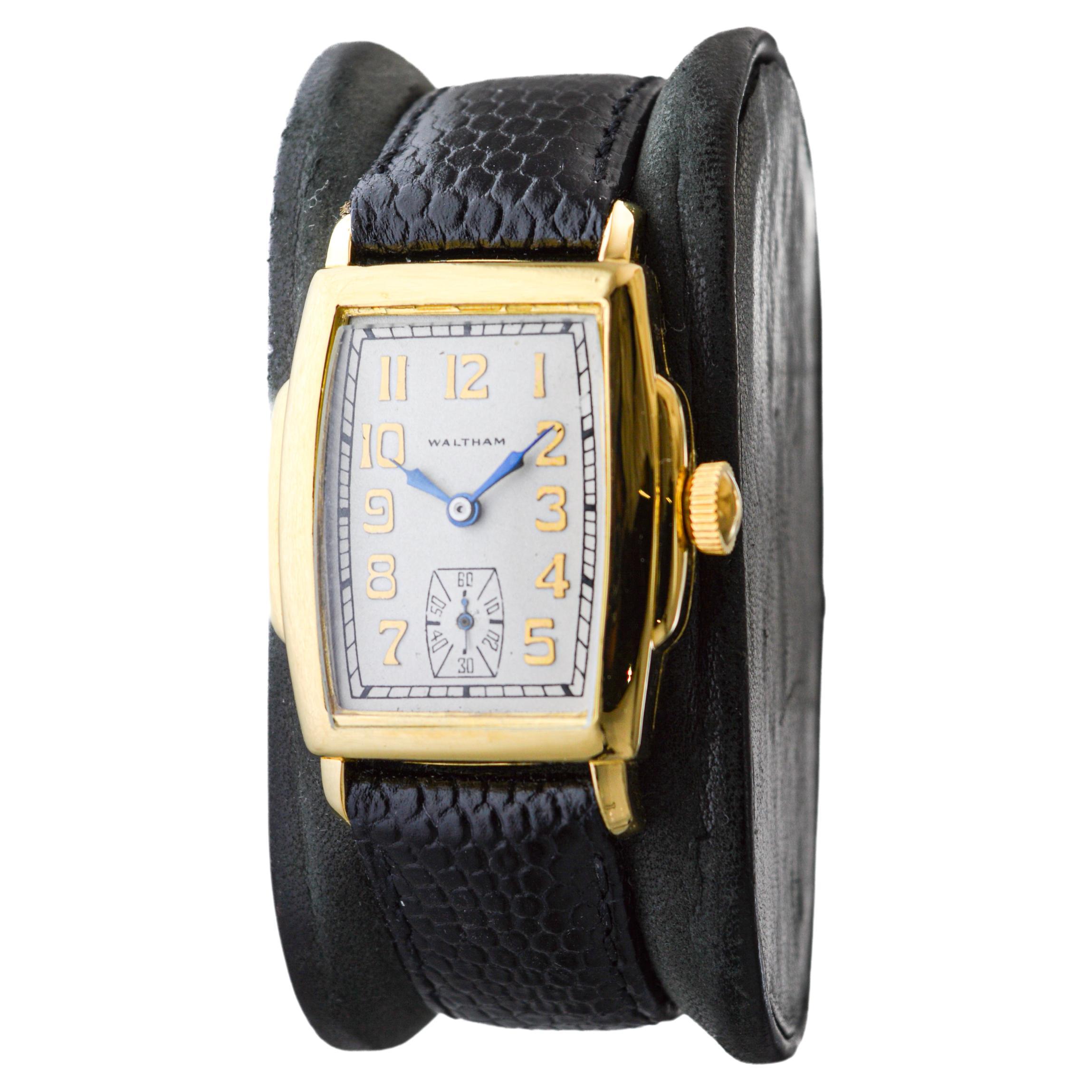Waltham Goldgefüllte Art-déco-Uhr im Art déco-Stil für Damen oder Herren im Angebot