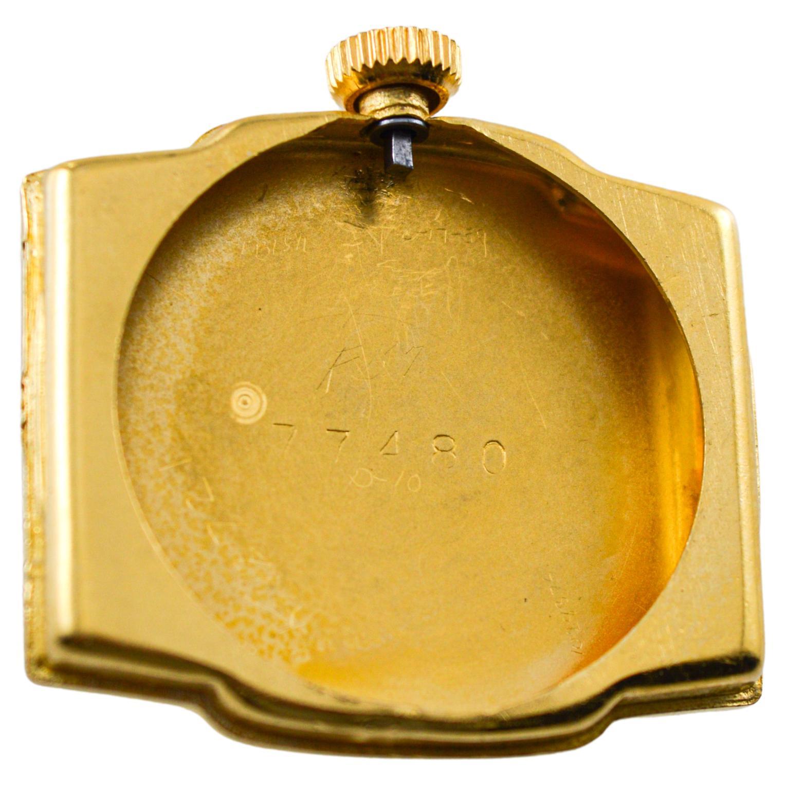 Waltham Goldgefüllte Art-déco-Uhr im Art déco-Stil im Angebot 5
