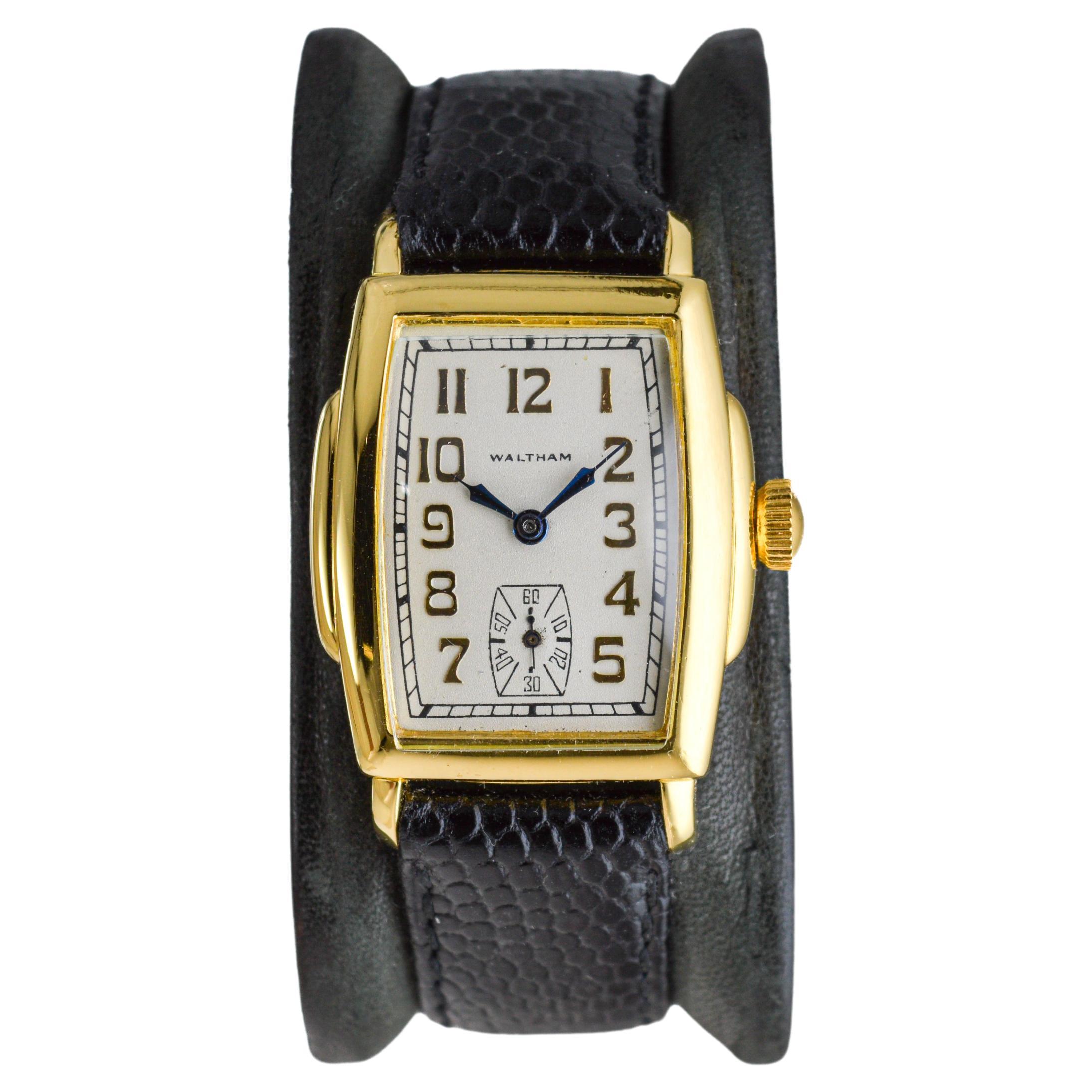 Waltham Gold Filled Art Deco Watch For Sale
