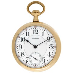 Waltham Gold Filled Manual Pocket Watch with Triple-Sunk Dial and Subseconds