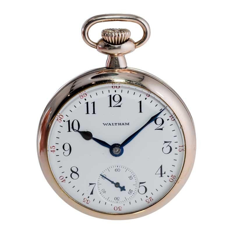 Waltham Ferrocarril de Alto Grado con Cara Abierta Llena de Oro de 1880 con 2