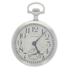Waltham Modell 1908 Taschenuhr - Silber getönt Silberode Grade 610 Größe 16s