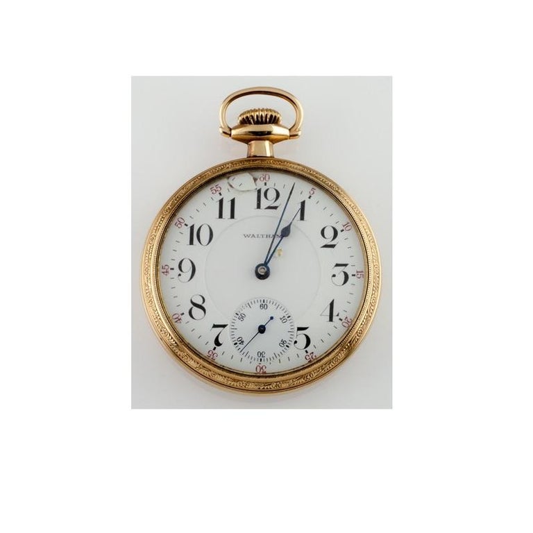 Hunter Case Waltham Vintage Ladies Pocket Watch Waltham Open Face