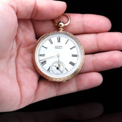 Waltham Open Faced Pocket Watch Circa 1886