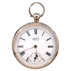 Waltham Offene facettierte Taschenuhr um 1886