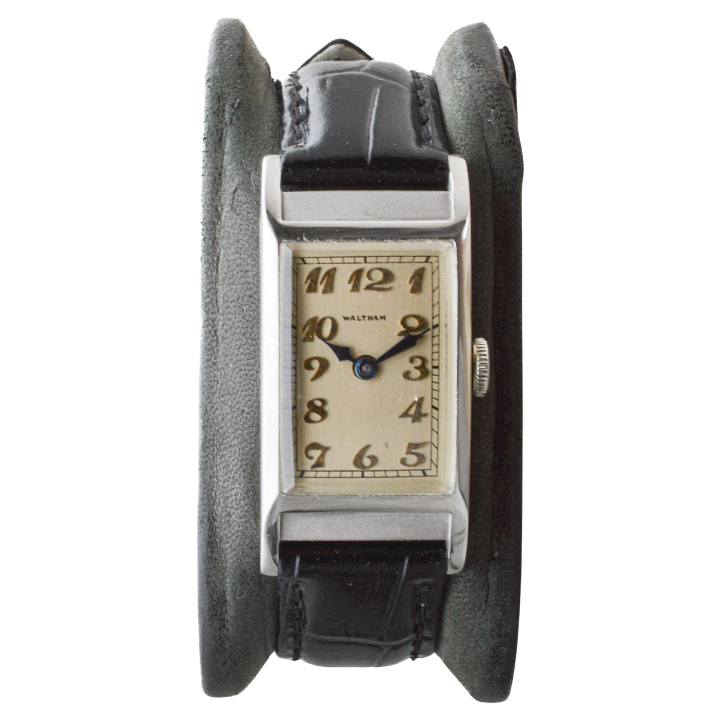 Waltham Montre Art déco rare avec cadran d'origine de 1936