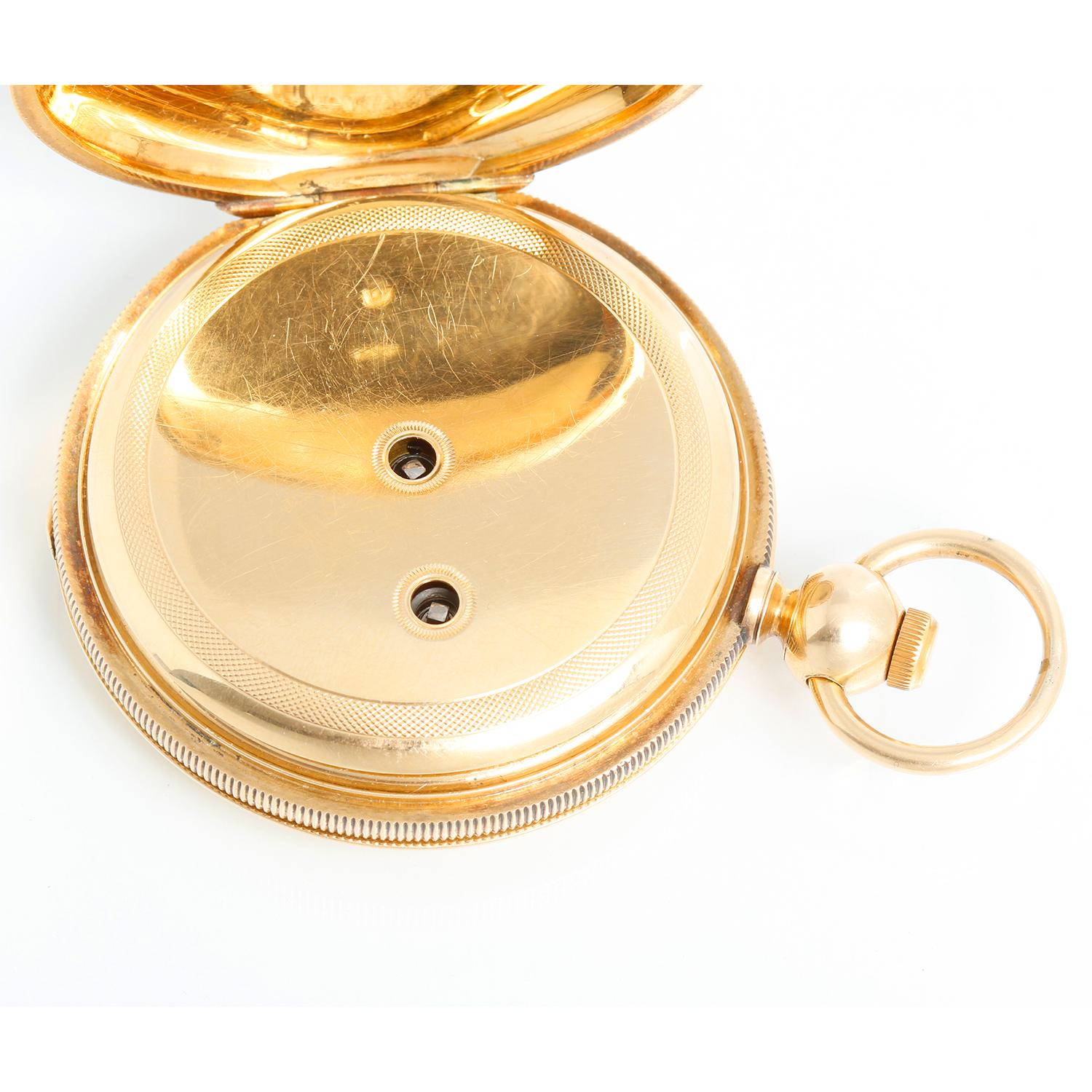 Waltham Presidential Presentation Model 1862 18K Yellow Gold Pocket Watch For Sale 4