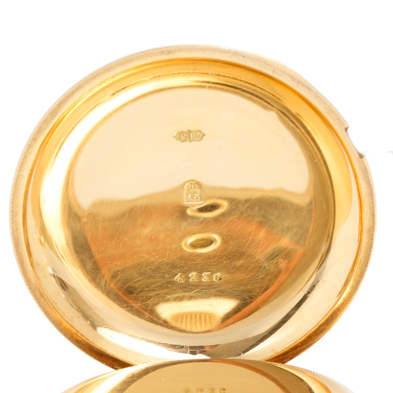 Waltham Presidential Presentation Model 1862 18K Yellow Gold Pocket Watch For Sale 5