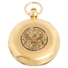 Waltham Presidential Presentation Model 1862 18K Yellow Gold Pocket Watch
