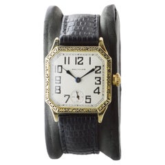 Waltham „Sapphire“ Goldgefüllte Art-Déco-Uhr mit Original Zifferblatt