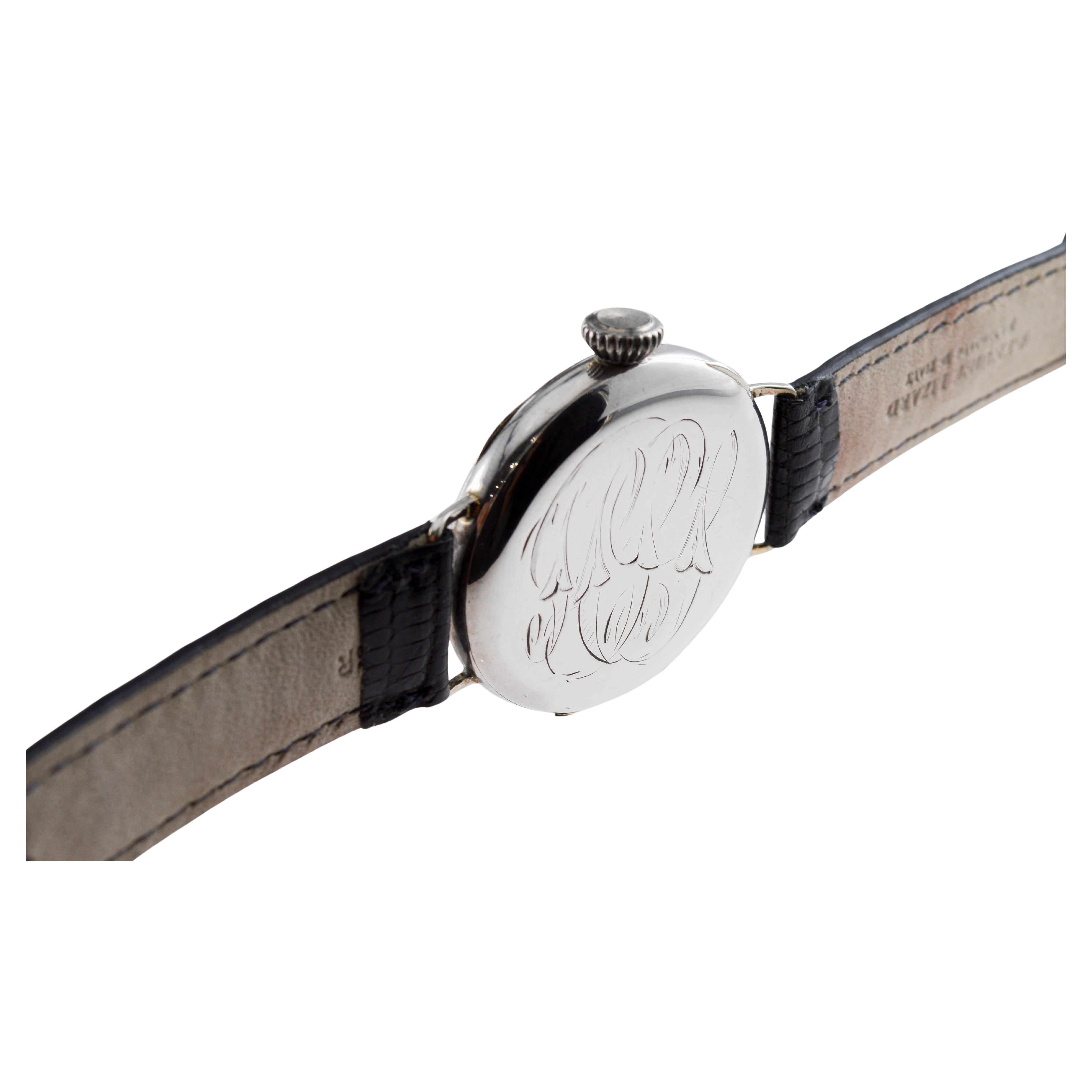 Waltham Sterling Silver Trench Watch circa 1914 Rare P.S. Bartlett Half Hunter For Sale 10