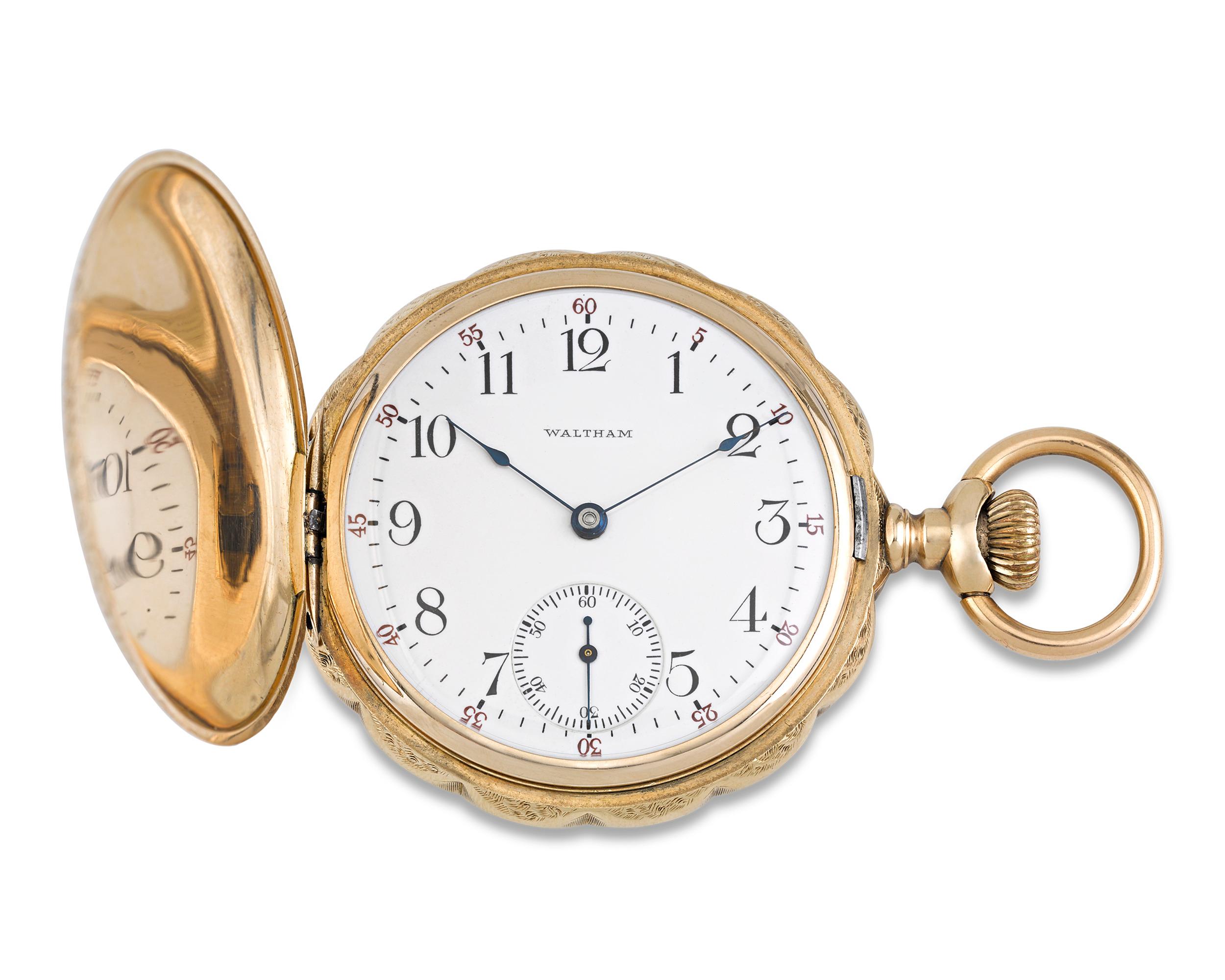 Waltham TriColored Gold Horse Pocket Watch For Sale at 1stDibs the