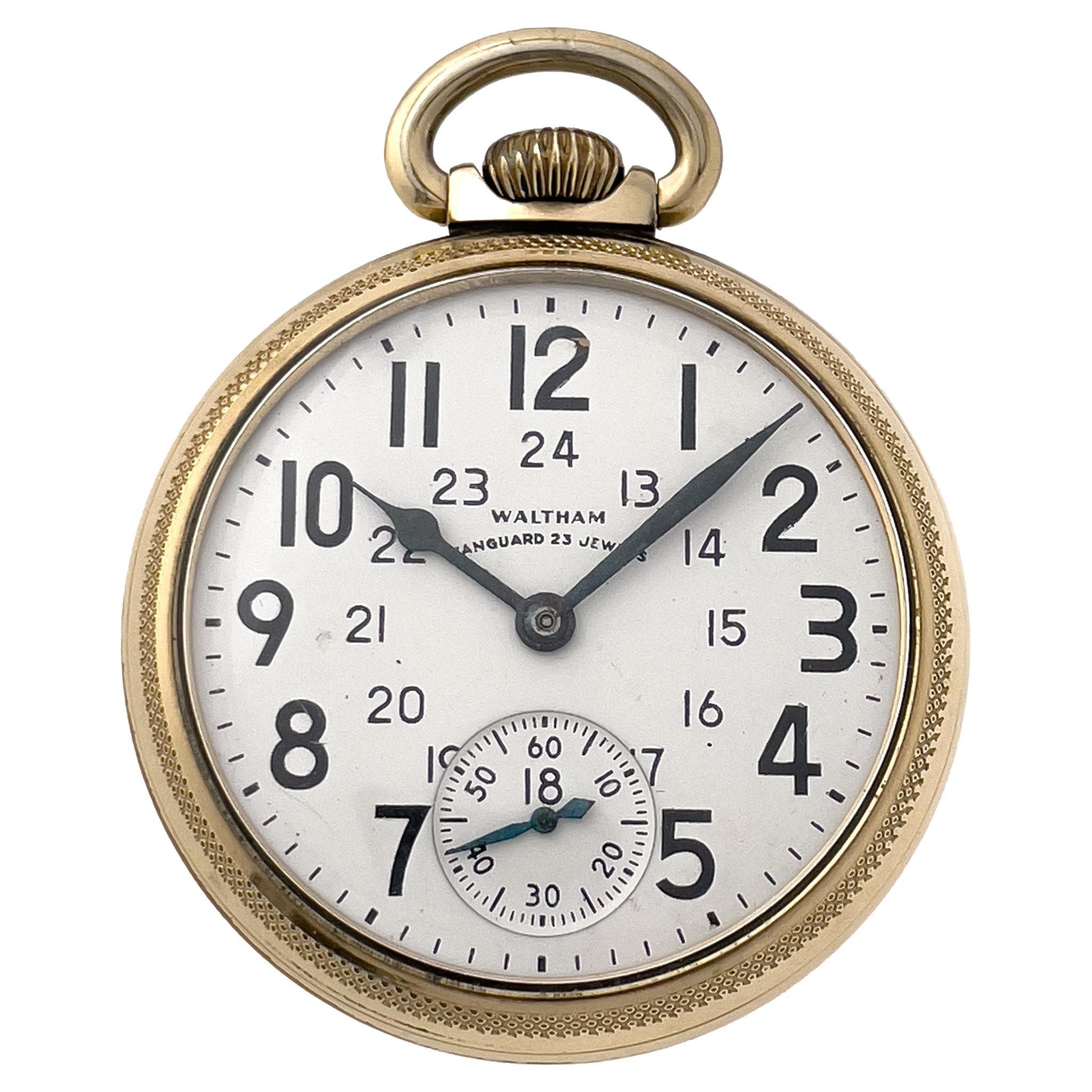 Waltham Vanguard Railroad Grade Pocket Watch 9561627 For Sale