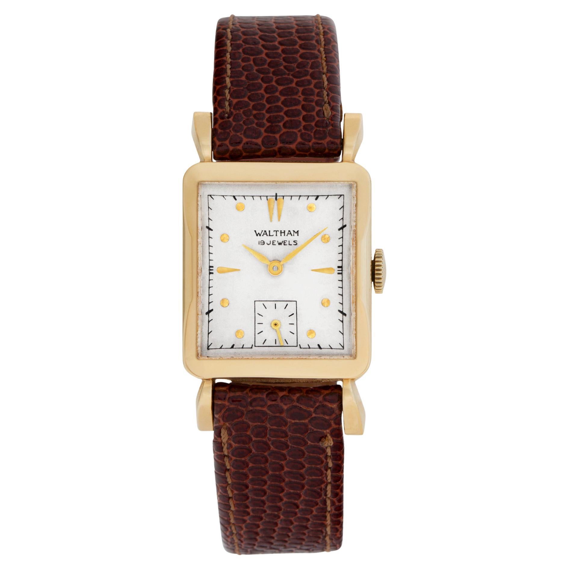 Waltham Watch 14k Yellow Gold Case Manual For Sale