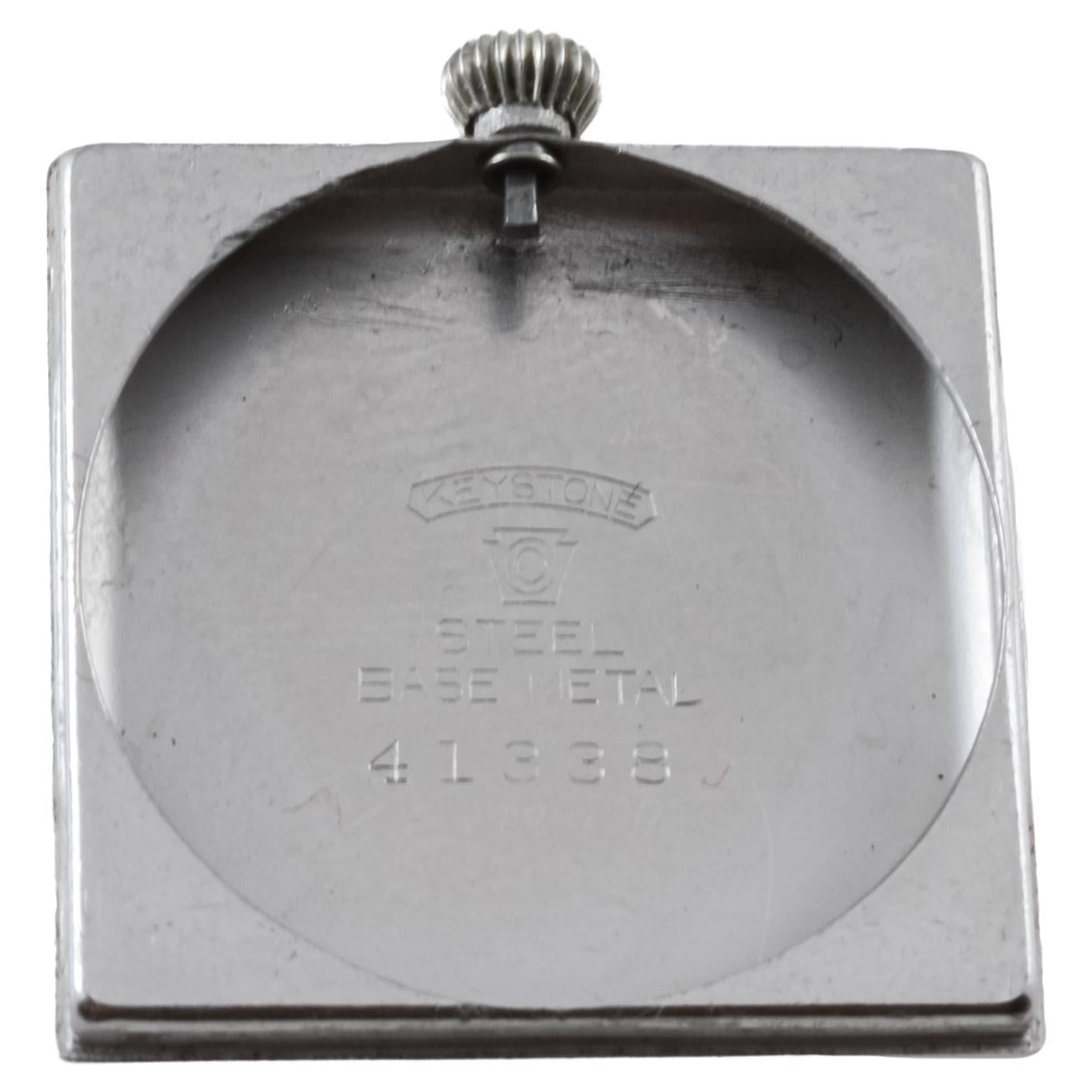 Waltham White Gold Filled Art Deco Watch circa 1934 For Sale 9