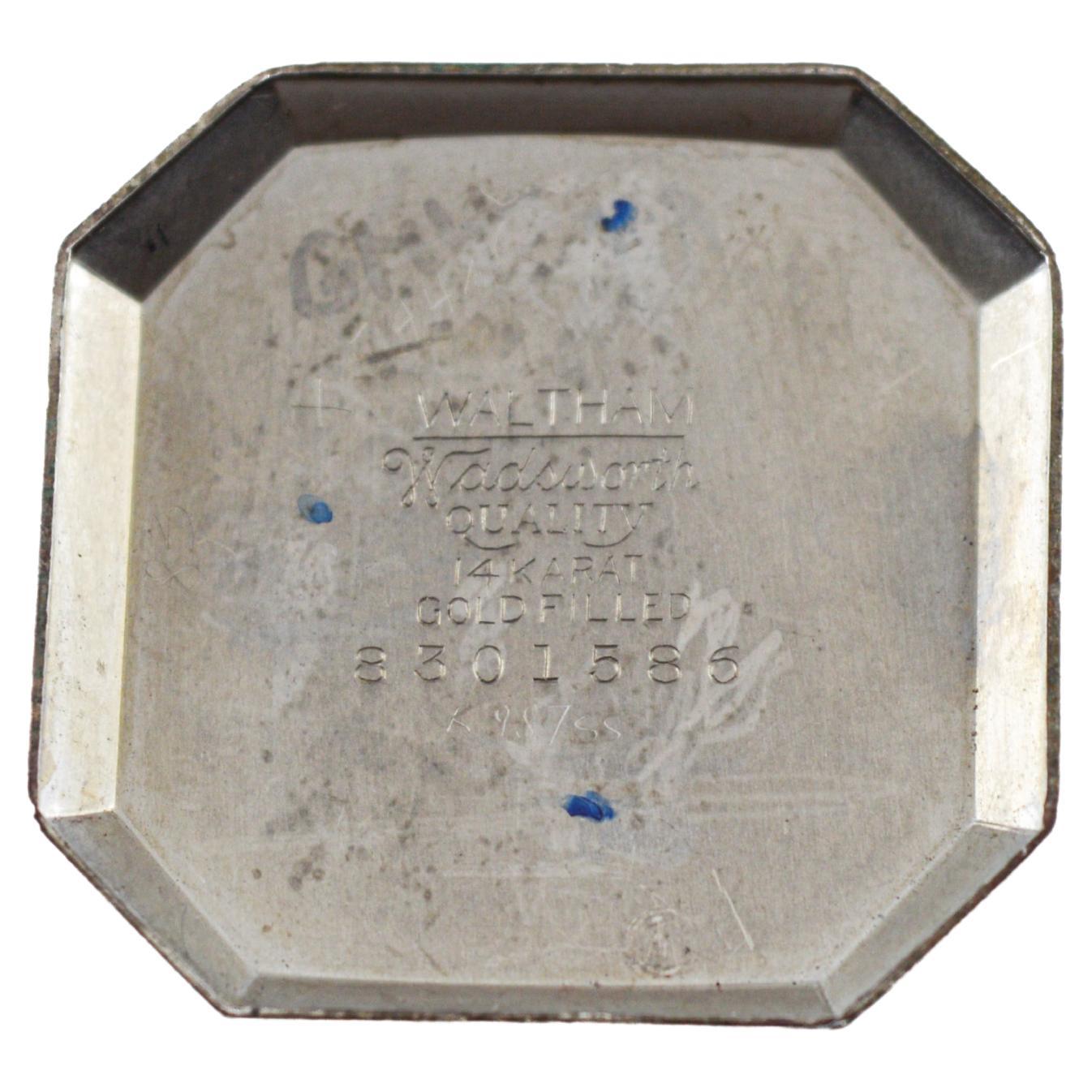 Waltham White Gold Filled Art Deco Watch with Original Dial circa 1926 For Sale 13