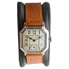 Waltham Weißgold gefüllt Art Deco Uhr mit Original-Zifferblatt um 1926
