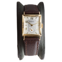 Waltham Gelbgold Art Deco Uhr circa 1950er Jahre