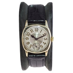 Waltham Yellow Gold Filled Art Deco Cushion Shaped Watch from 1926