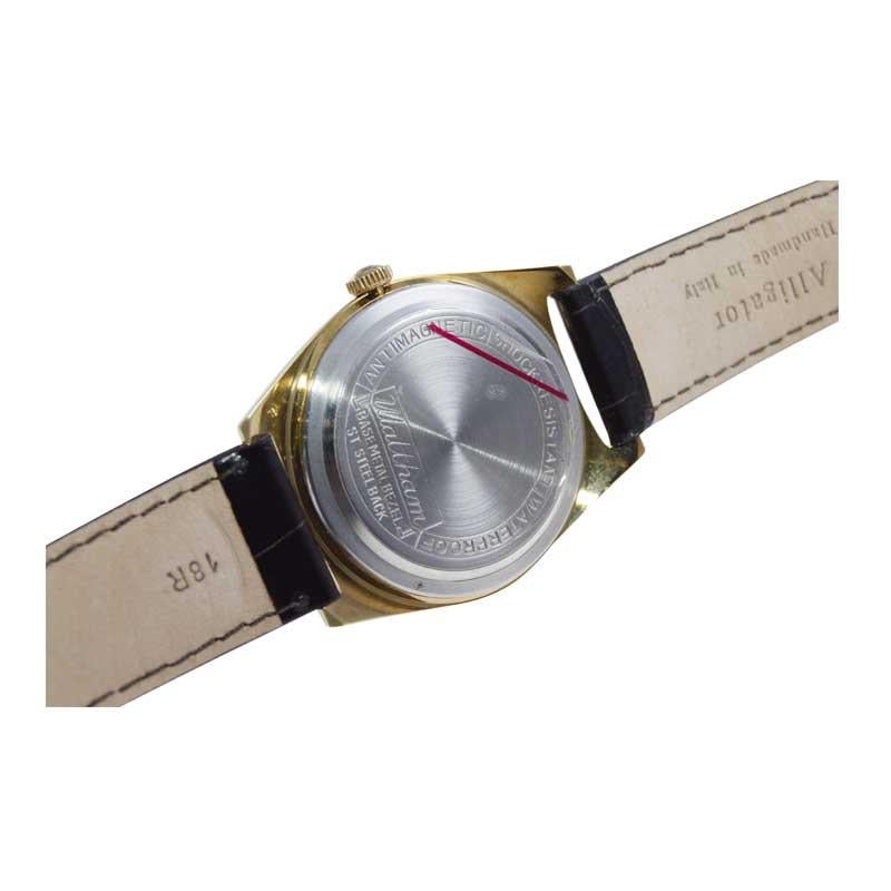 Waltham Yellow Gold Filled Art Deco Style Watch in New Old Stock Condition 4