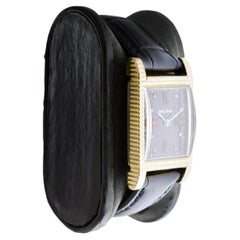 Waltham Yellow Gold Filled Art Deco Tank Style Watch 1940's