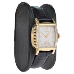 Waltham Yellow Gold Filled Art Deco Tortue Shaped Watch, Circa 1940's