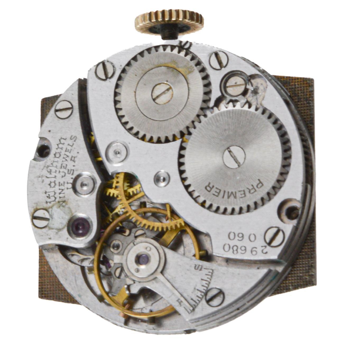 Waltham Yellow Gold Filled Art Deco Watch with Original Dial circa 1930's 11