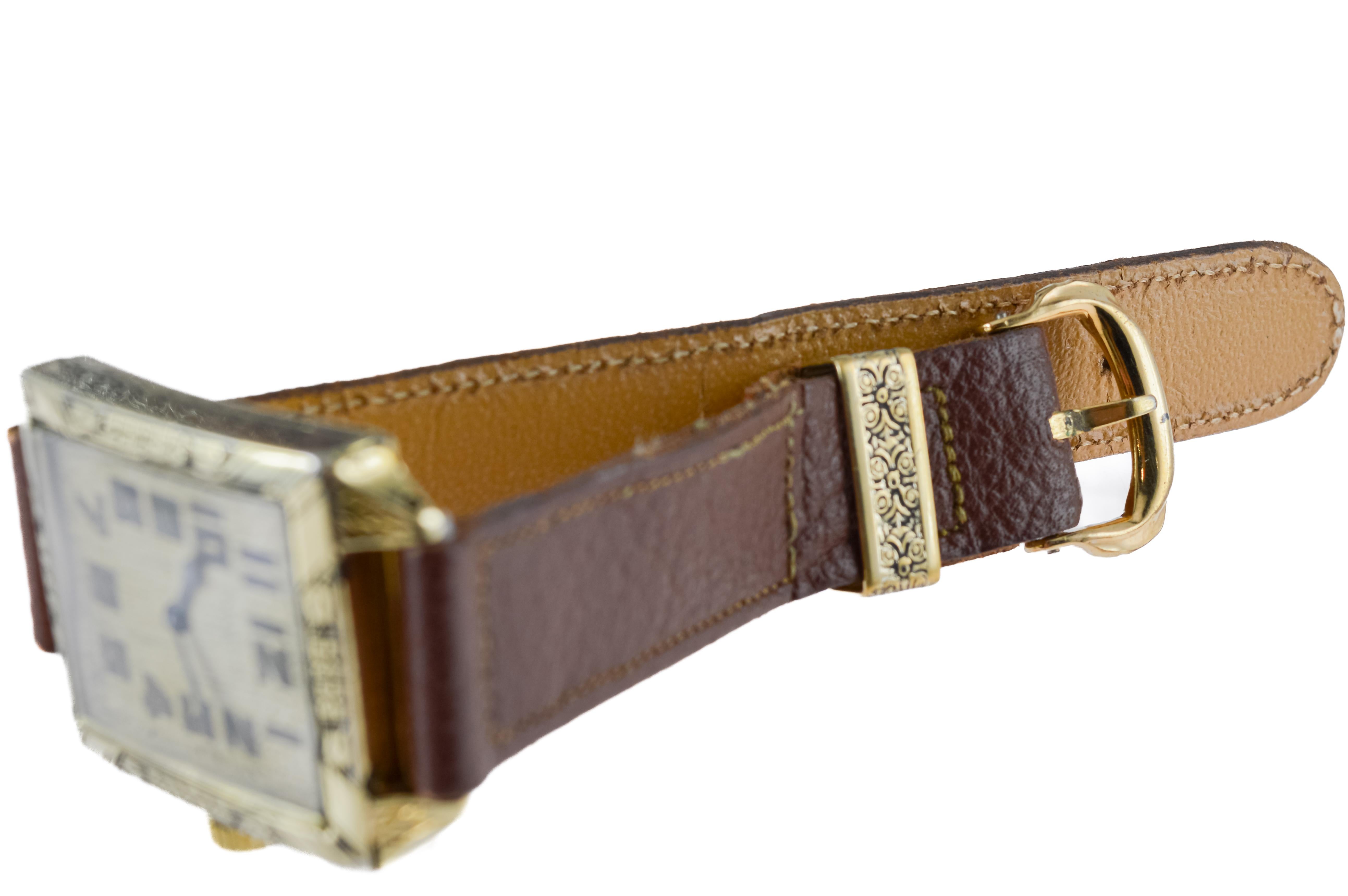 Waltham Yellow Gold Filled Art Deco Watch with Original Dial from 1926 For Sale 14