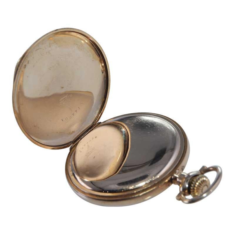 Waltham Yellow Gold Filled Hunters Case Pocket Watch 1901 For Sale 1