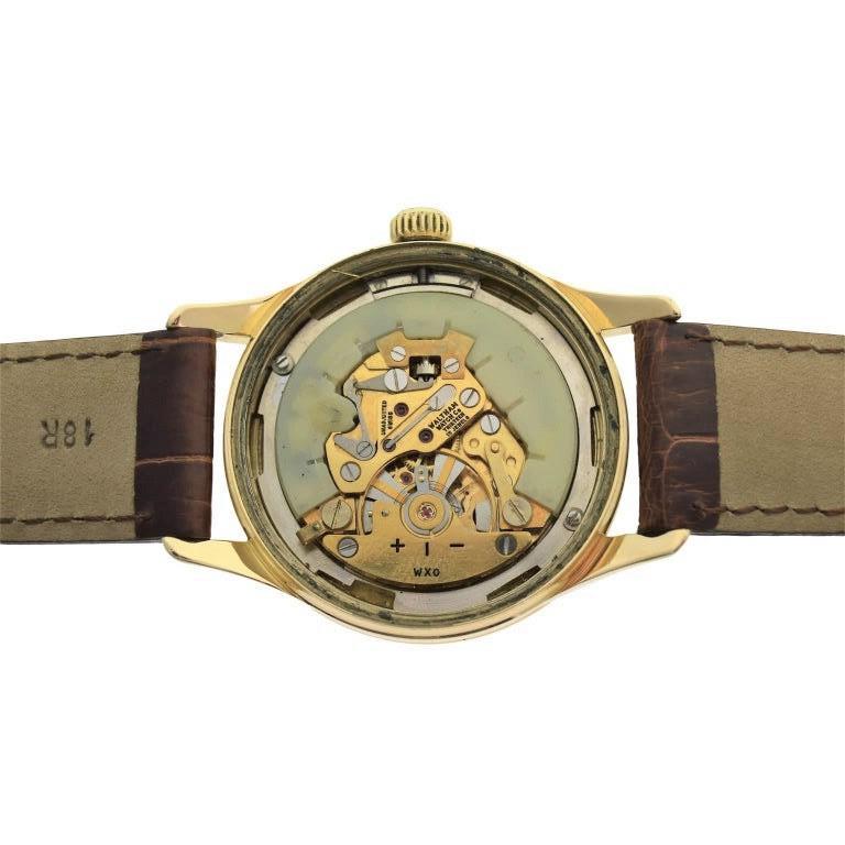 Waltham Yellow Gold Filled Mid Century Experimental Electromechanical Watch For Sale 9