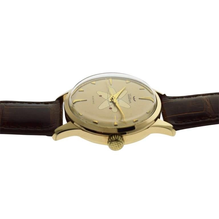 Women's or Men's Waltham Yellow Gold Filled Midcentury Experimental Electromechanical Watch