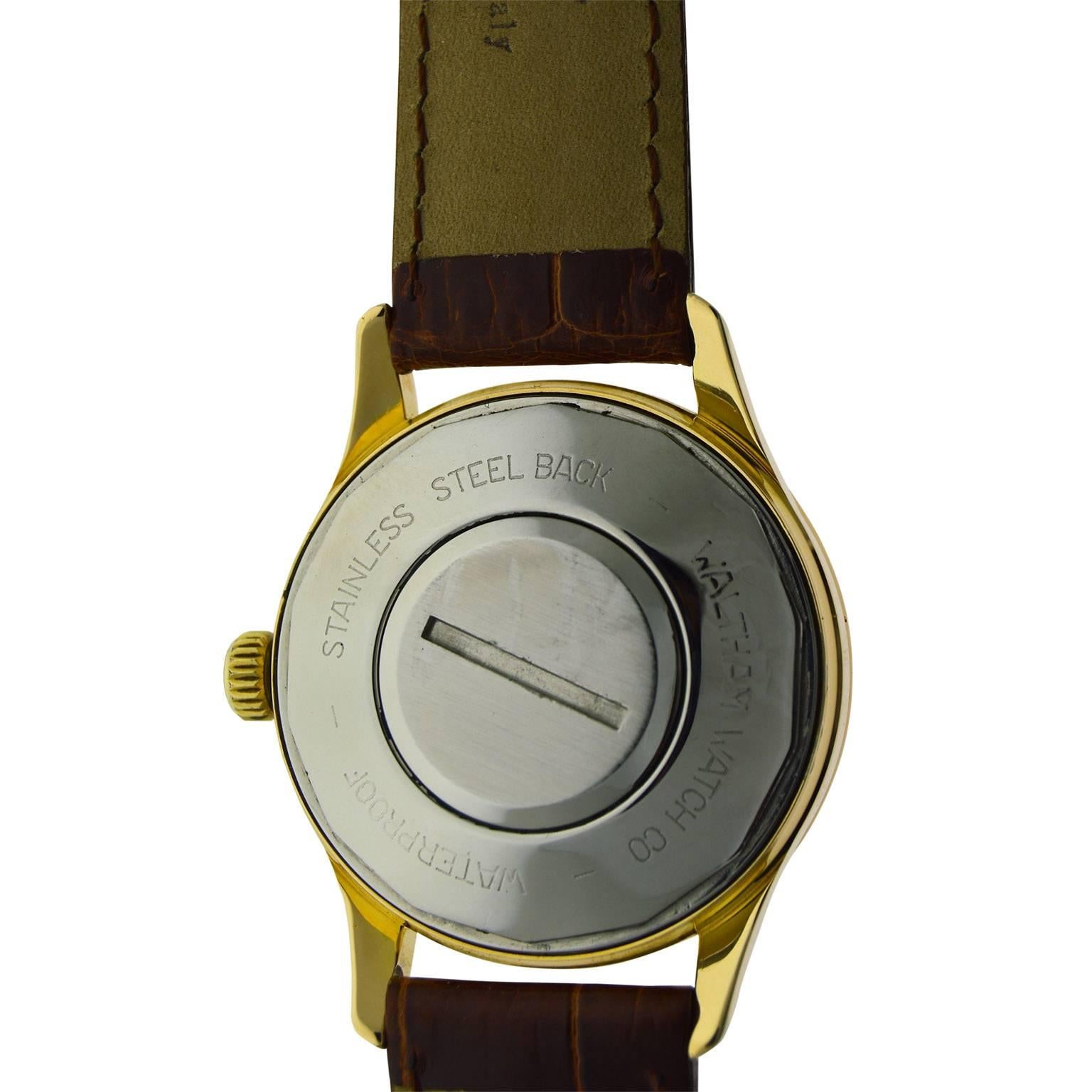 Waltham Yellow Gold Filled Mid Century Experimental Electromechanical Watch  2