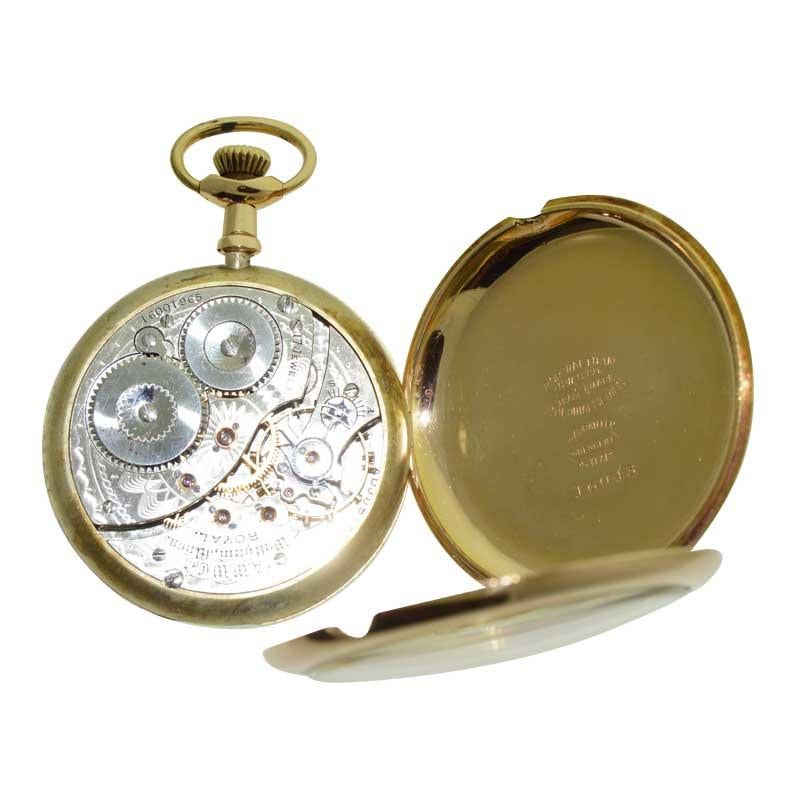 Waltham Yellow Gold Filled Open Case Pocket Watch Dated 1907 2