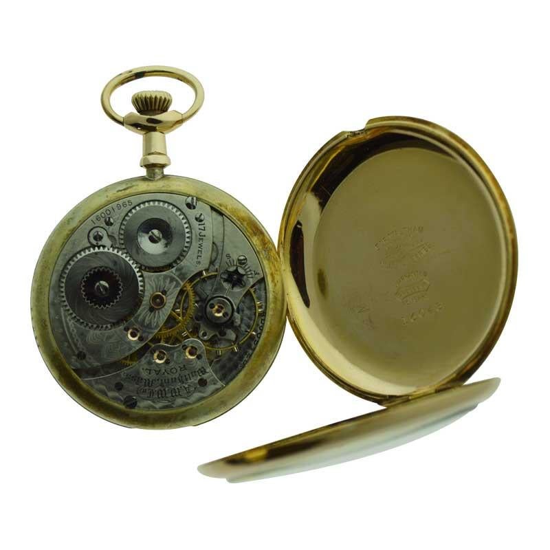 Waltham Yellow Gold Filled Open Case Pocket Watch Dated 1907 5