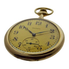 Waltham Yellow Gold Filled Open Case Pocket Watch Dated 1907