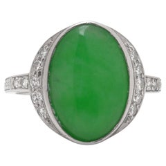 Walton 
Co Art Nouveau Jade 
Diamond Ring