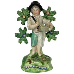 Walton Pottery Bocage Figure, Fruit Gatherer, c. 1820