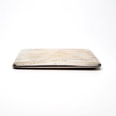 Waltrous Sterling Silver 14 Karat Inlaid Cigarette Case #468