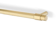 Waltz Drawer Handle - Handcrafted Polished Brass & Black Lacquer - PullCast