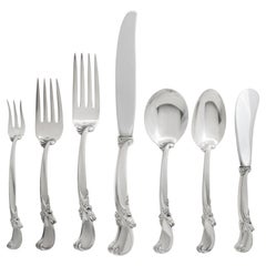 Used WALTZ OF SPRING, 74 pieces, sterling silver flatware set, patented by Wallace