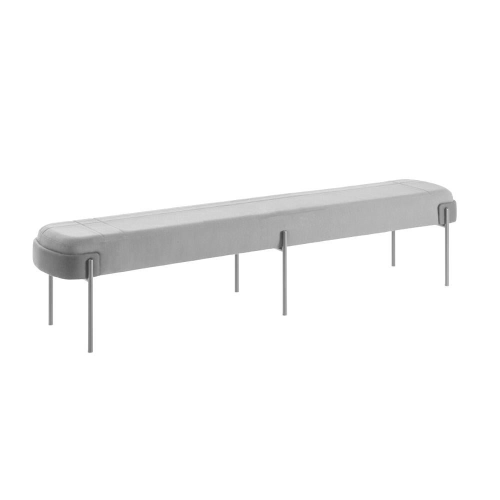 long grey bench