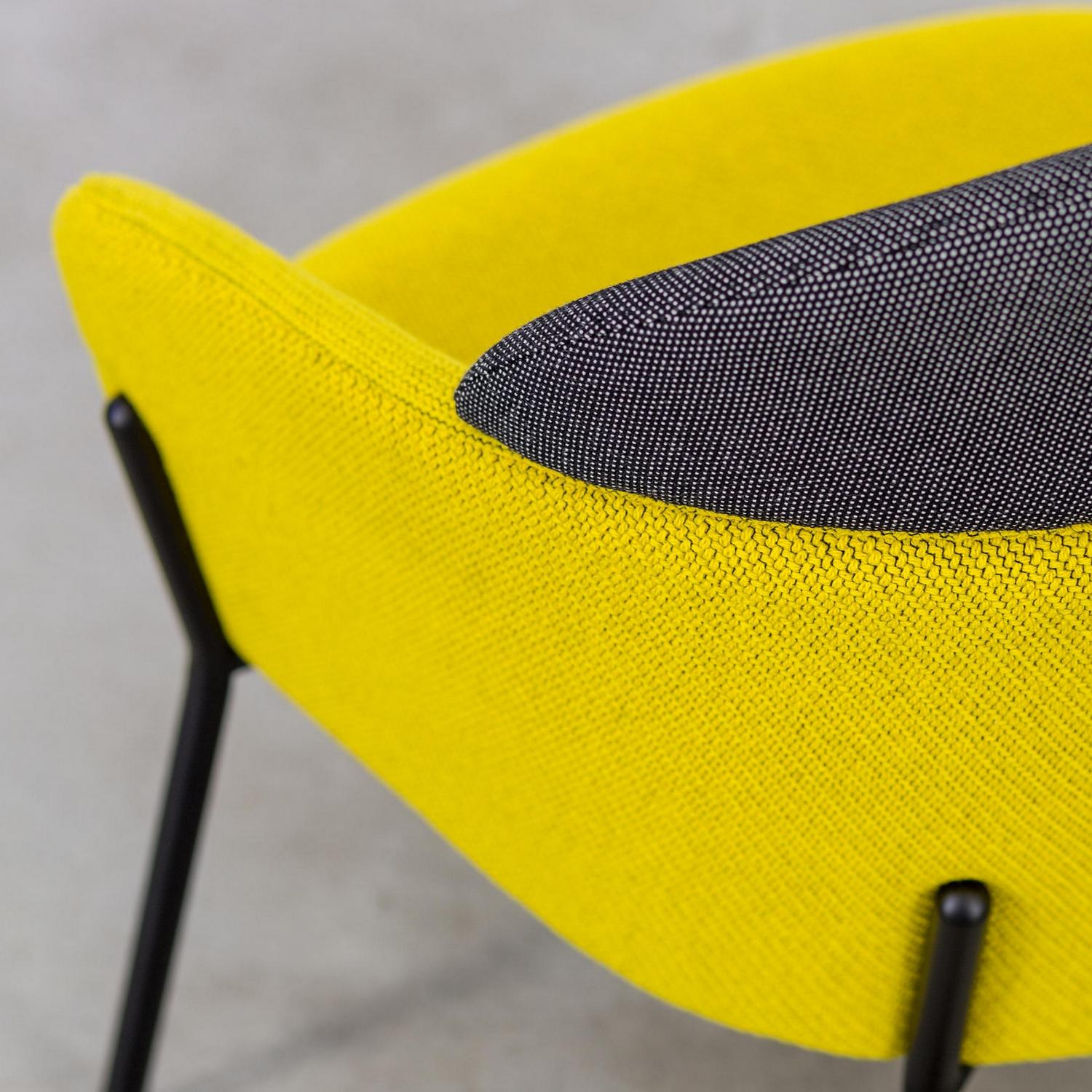 Italian Wam Yellow Lounge Chair, Designed by Marco Zito, Made in Italy For Sale